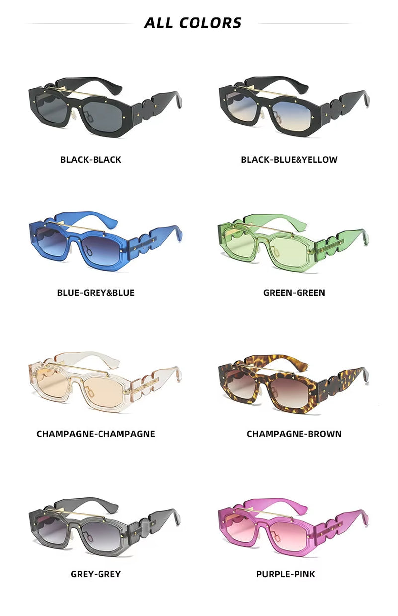 Rectangle Steampunk Sunglasses