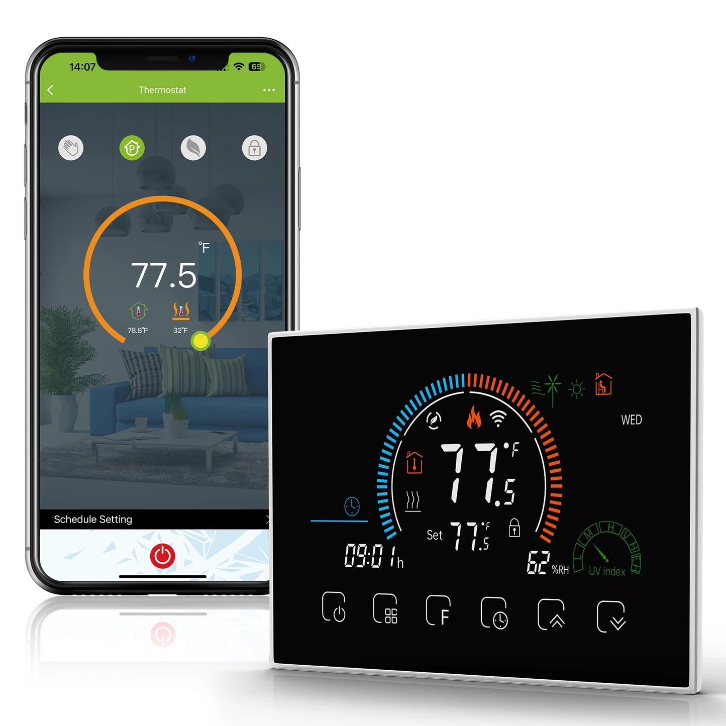 Intelligent Digital Display Smart Wifi Thermostat