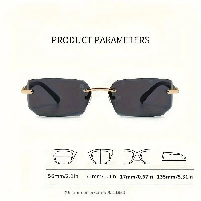Rimless Rectangle Sunglasses