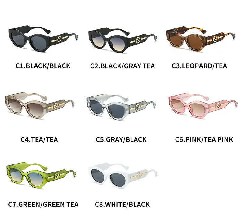 Trendy Oval Cat Eye Sunglasses