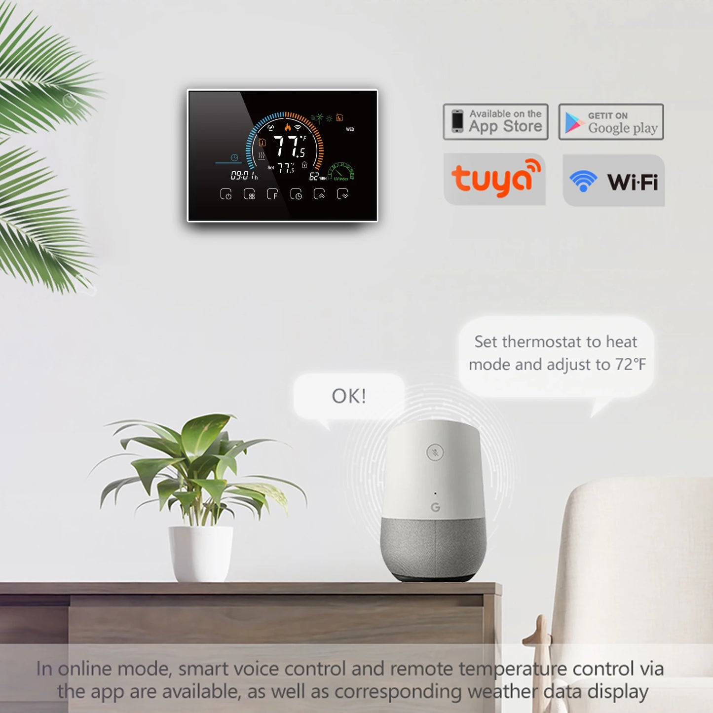 Intelligent Digital Display Smart Wifi Thermostat