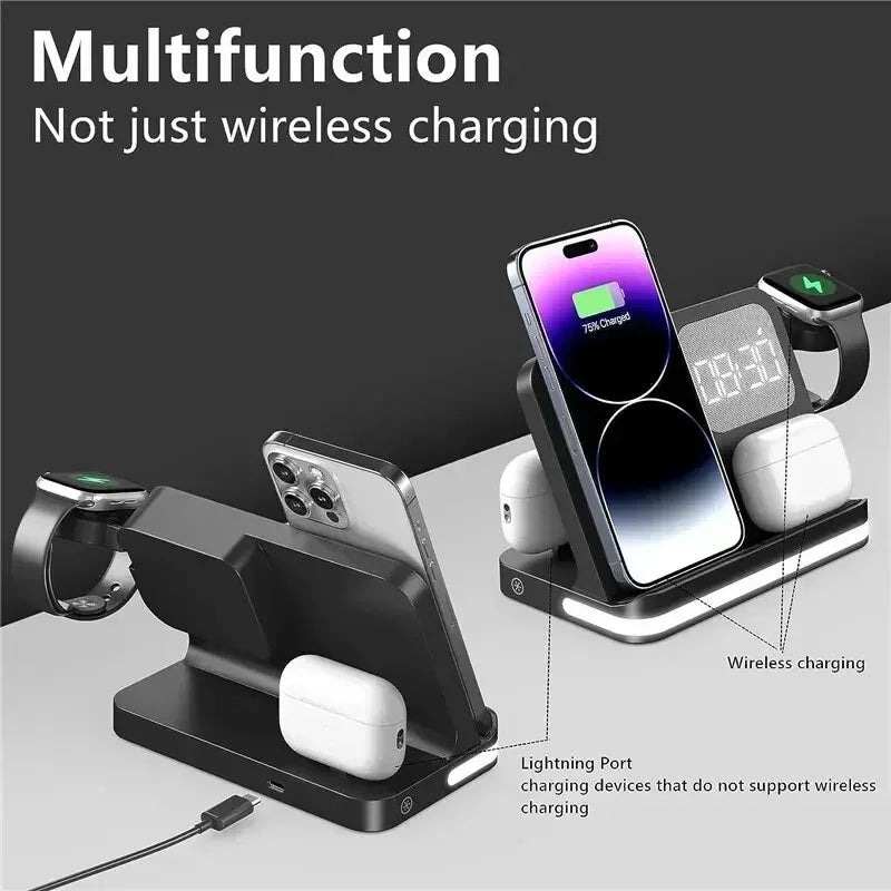 6 in 1 Wireless LED Charging Station