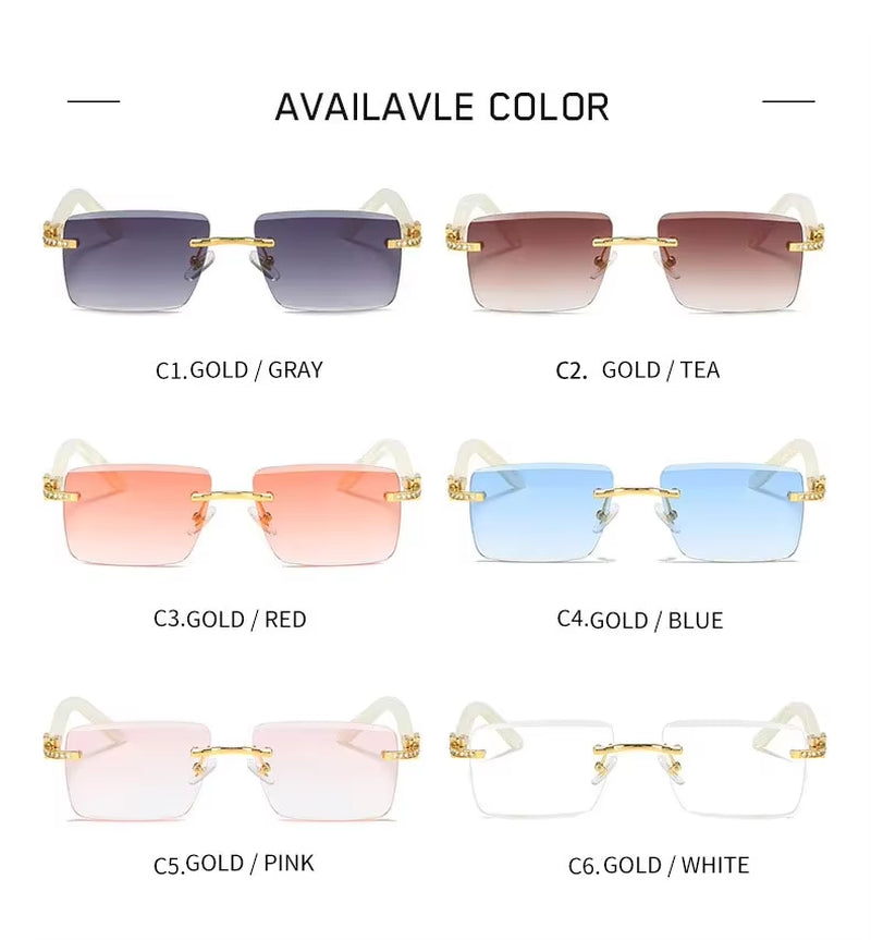 Luxury Rimless Shades Glasses